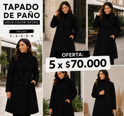 Tapado Paño Dama Solo Negro