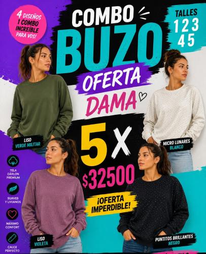 Buzos Dama Combo