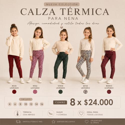 Calza Térmica Nena Animal Print