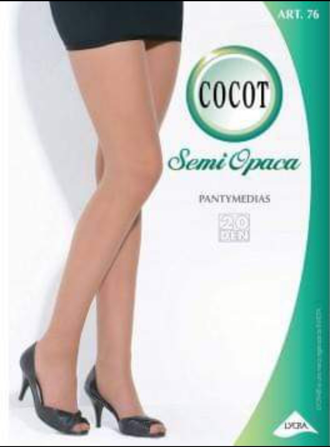 Oferta 2x Cocot 76 Panty Lycra Vestir 20 Deniers - Imagen 2