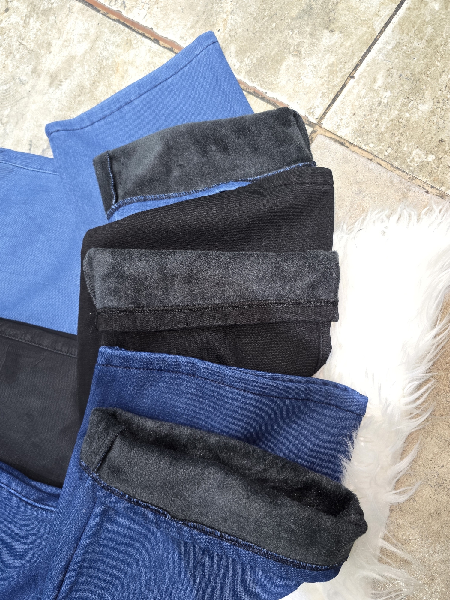 Palazo Semi Jeans con Piel Excelente Calidad - Imagen 8