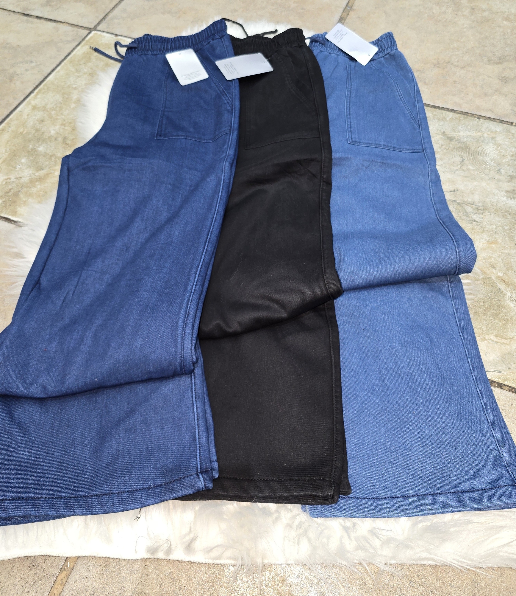 Palazo Semi Jeans con Piel Excelente Calidad - Imagen 9