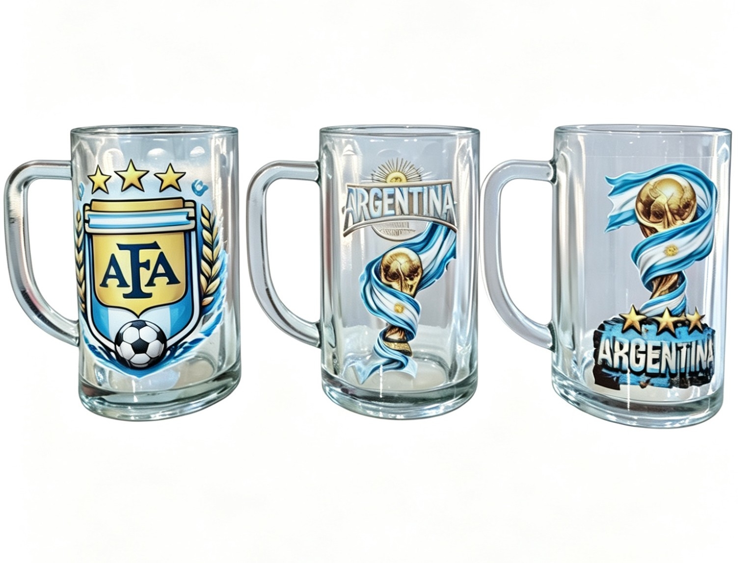 Chop Vidrio Argentina Mundial 500ml - Imagen 1