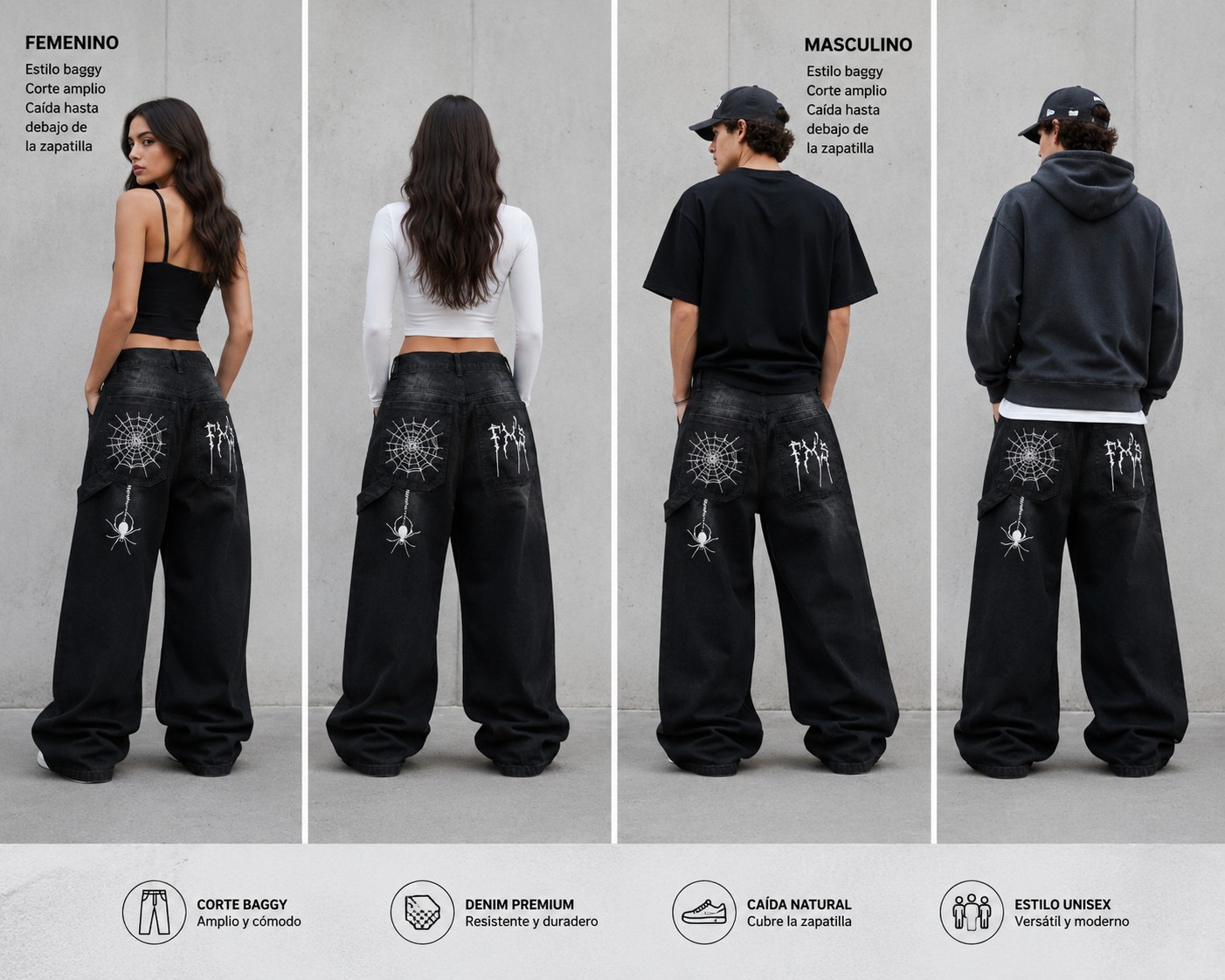 Jeans Baggy Bordado - Imagen 2