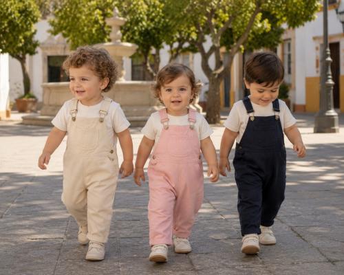 Jardinero de Gabardina Rígido de Bebés Unisex