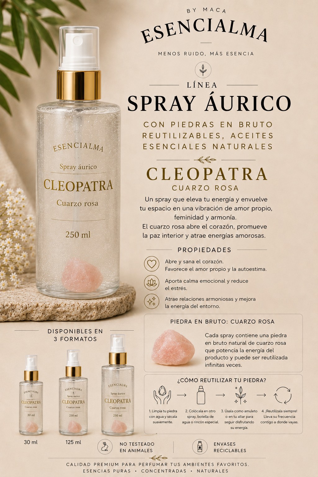 Spray Aurico con Piedras Reciclables - Imagen 2