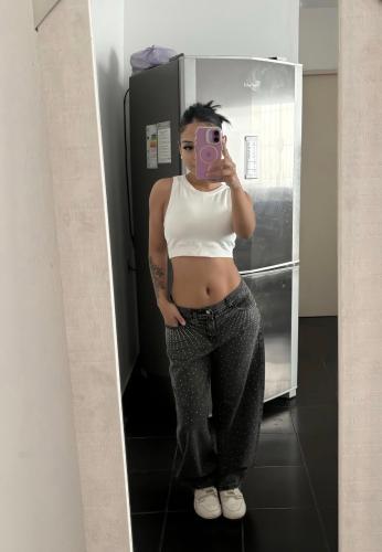 Baggy Gris con Strass