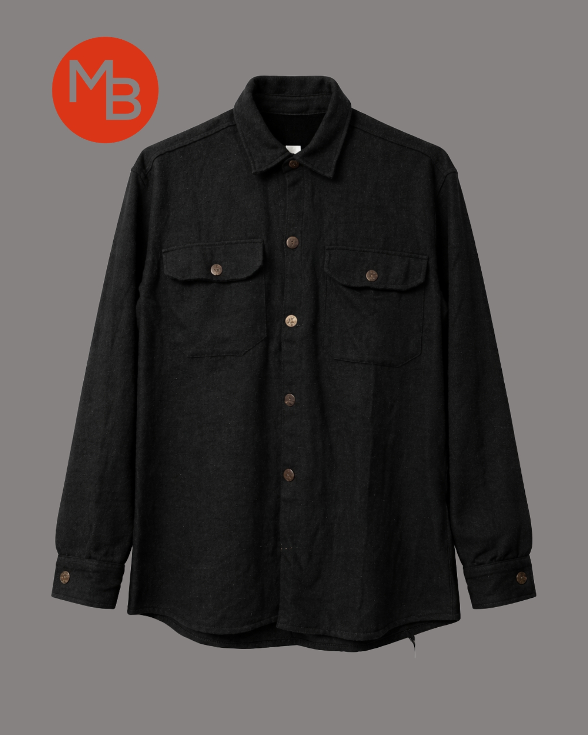 Liquidacion Camisaco Liso Negro - 5.jpg