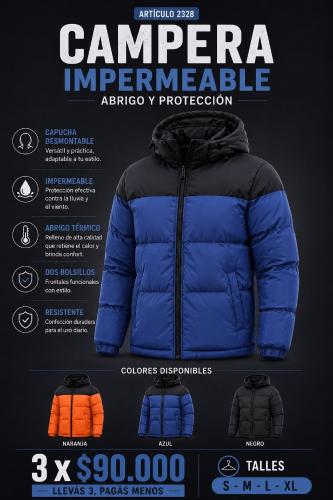 Campera Importada en Pack X 3