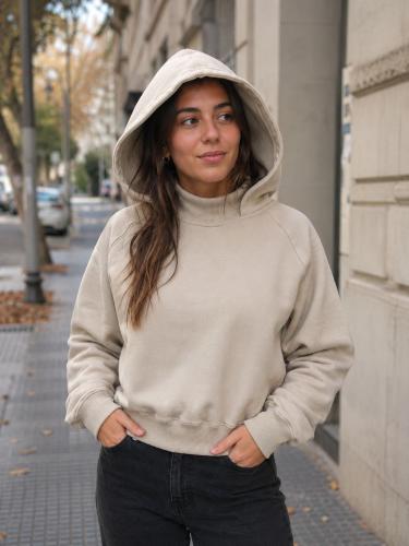 Buzo Media Polera con Capucha