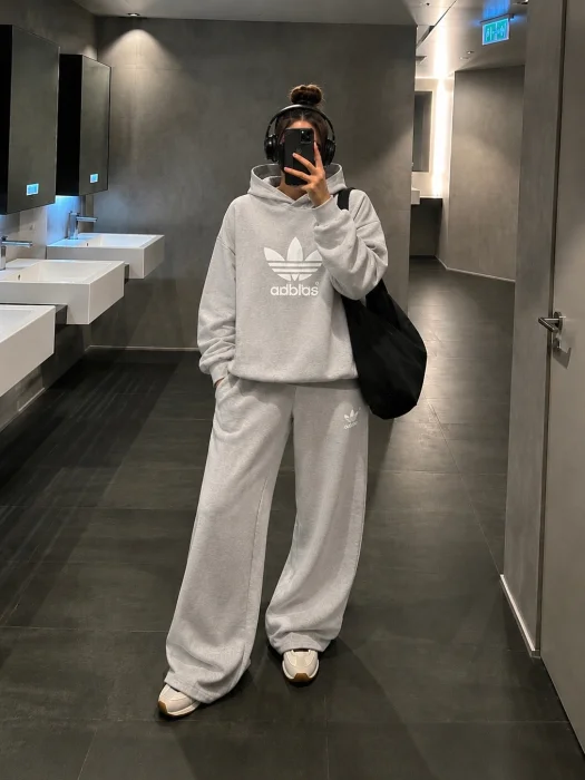 Conjunto Adid Frizado Mujer Oversize