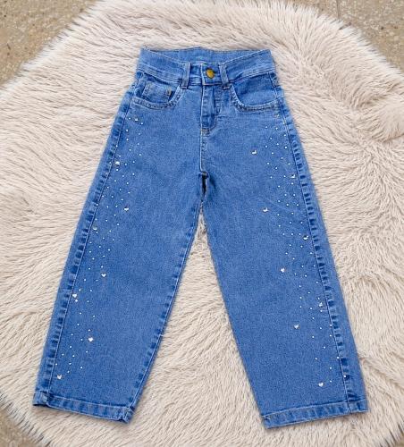 Baggy Azul Arenado con Brillo Super Elastizada