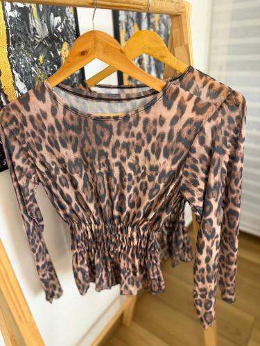 Remera Microtul Print Celeste