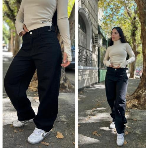Baggy Negro C/hebilla Dama