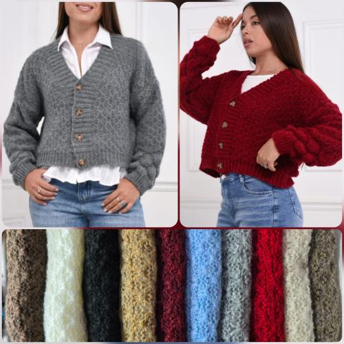 Cardigan de Lana Friz (sofia)