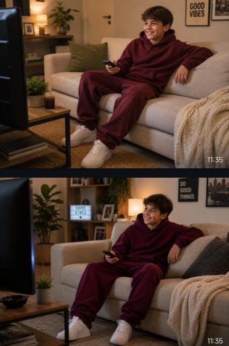 Conjuntos de Buzo Oversize y Pantalón Baggi con Regulador de Niños(unisex)lisos