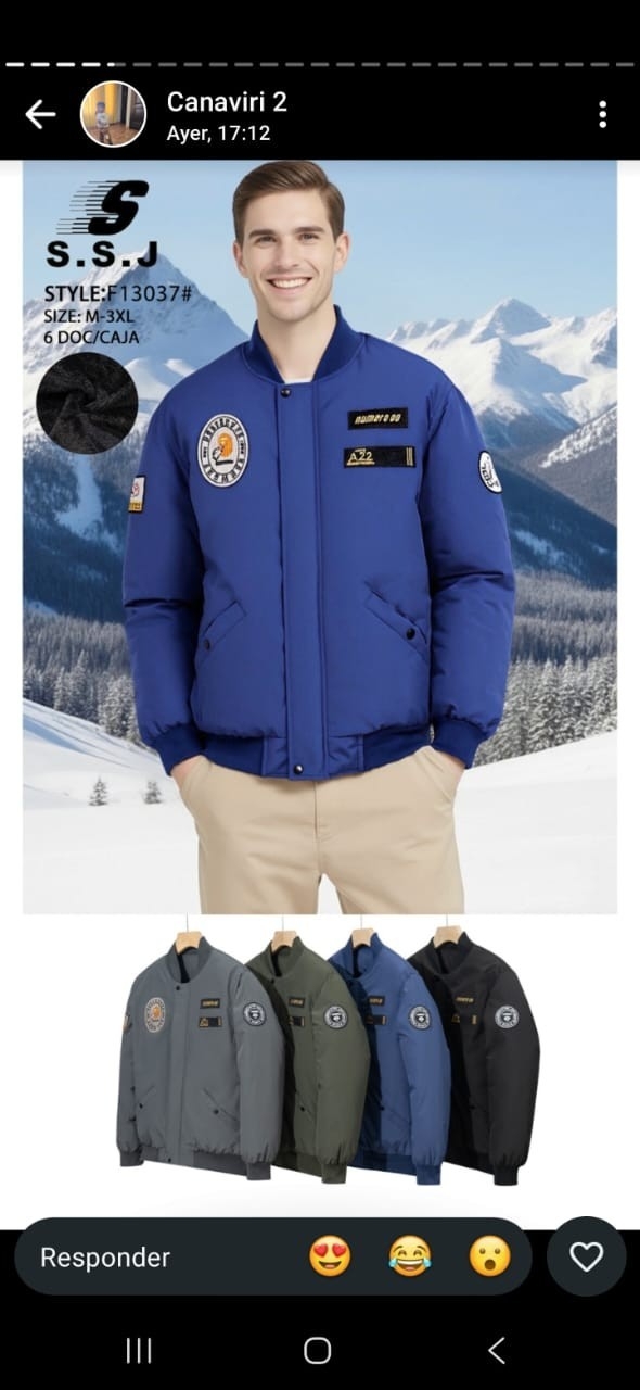 Campera Engomada Hombre Marca Ssj - Imagen 1