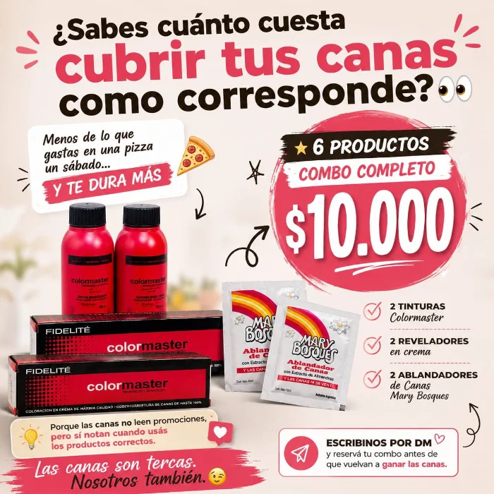 Combo 2 Tintura 2 Revelador + 1 Ablandador de Canas + Guantes