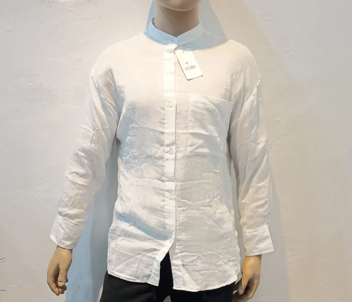 Camisa Lino Cuello Mao