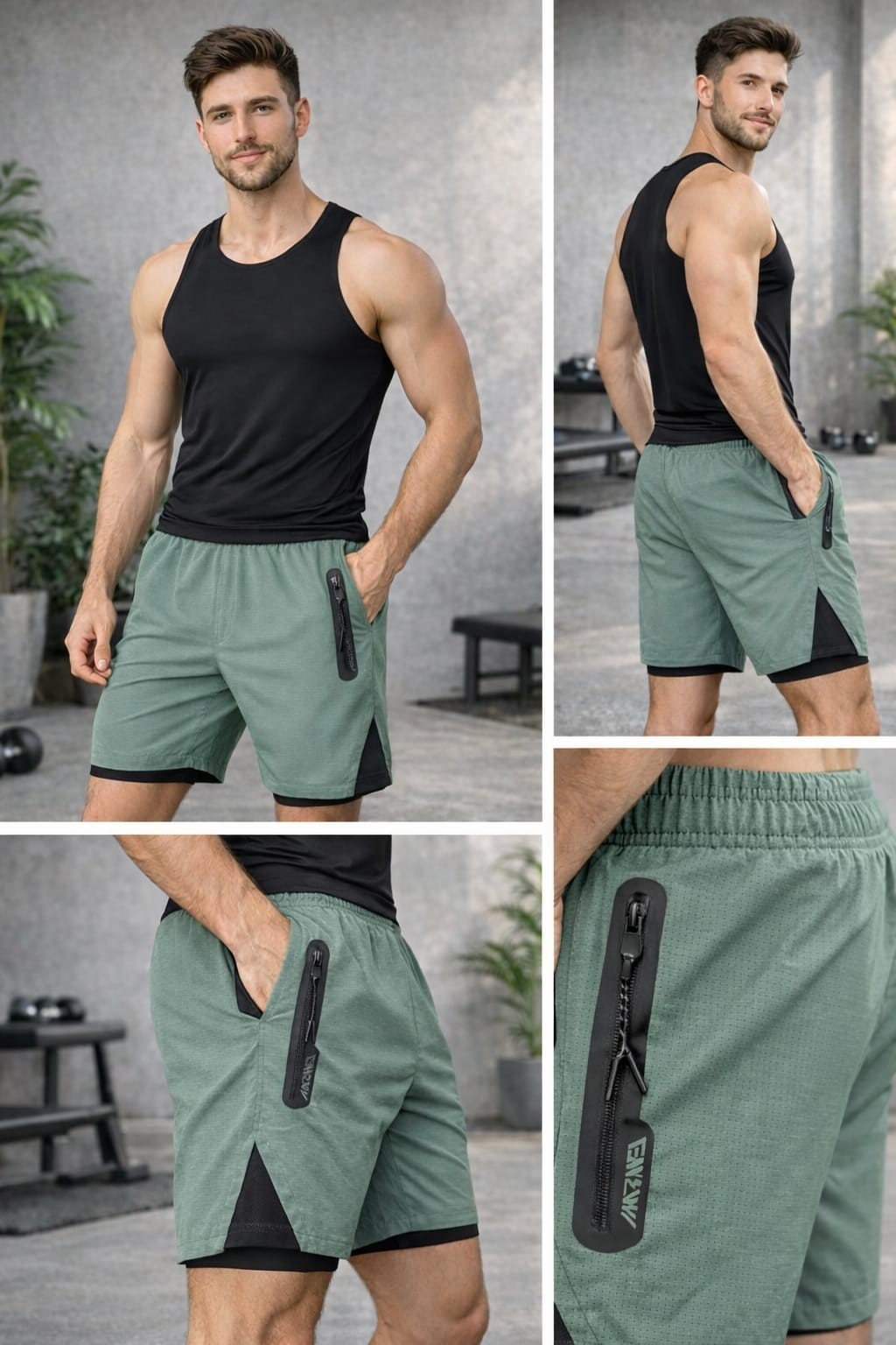Short con Calza Dri-fit con Termosellado de Hombre Talles 1 al 5 - Imagen 5