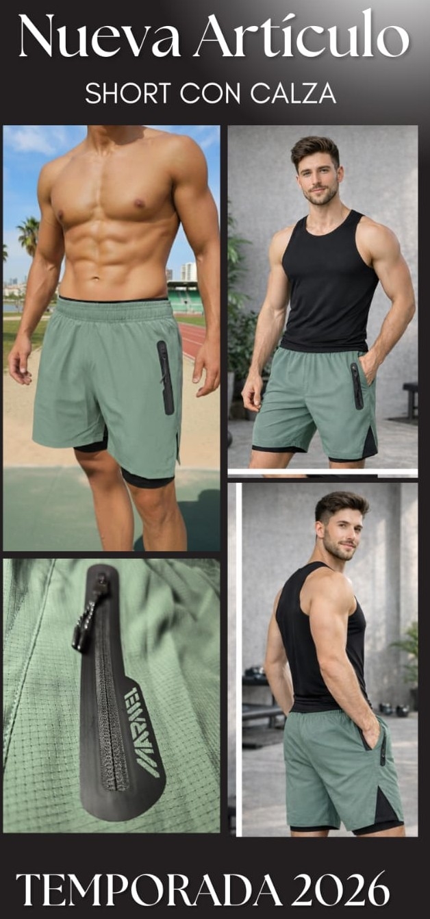 Short con Calza Dri-fit con Termosellado de Hombre Talles 1 al 5 - Imagen 6