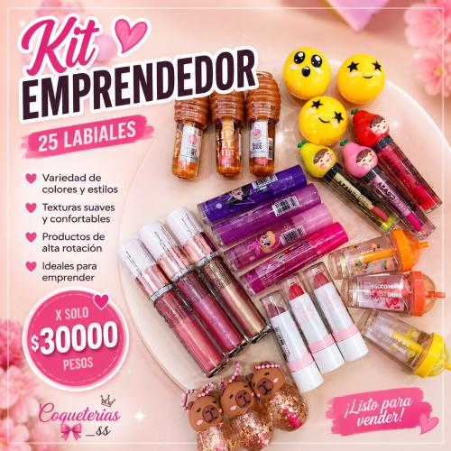 Kit Emprendedor Li Gloss Labiales X 25 Unidades
