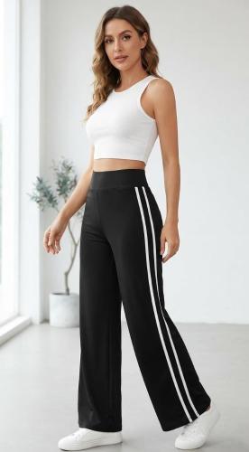 Pantalón Ancho Frizado con Líneas