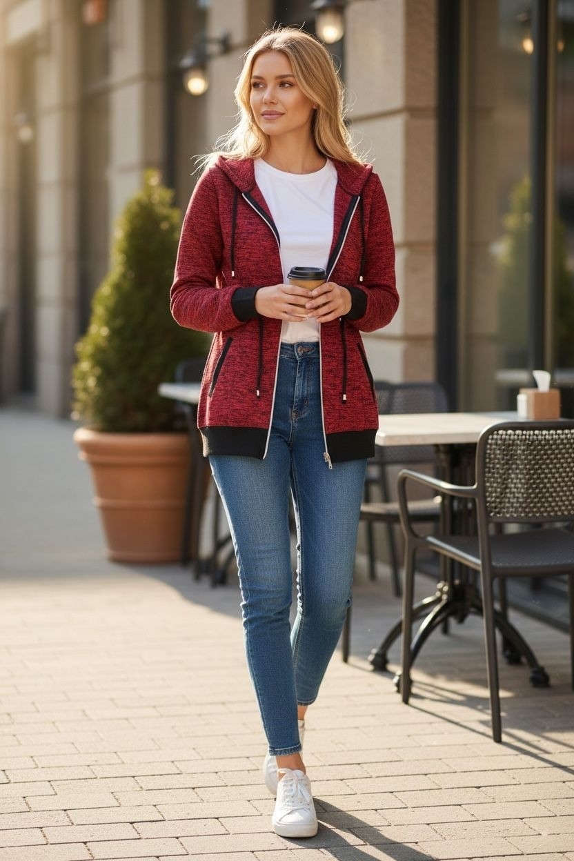 Campera Lanilla Frizada Mujer Invierno Dama Abrigo Camperon Buzo Sueter - Imagen 1