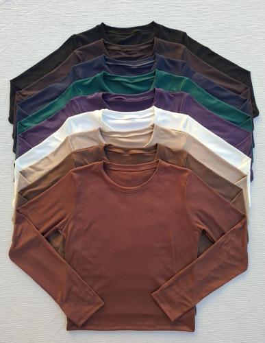 Camiseta Modal Soft Mujer Invierno Buzo Sweater Sweater Abrigo Dama Poleron Polera