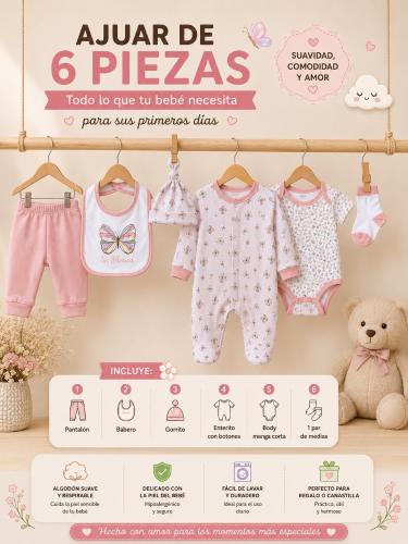 Ajuar 6 Piezas Importados