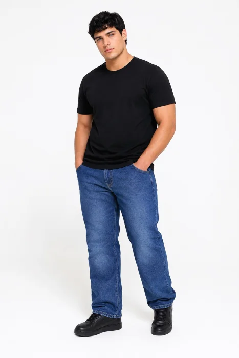 Jean Especial Recto Hombre Pantalon Ancho Clásico Grande Unisex Denim Fabricantes