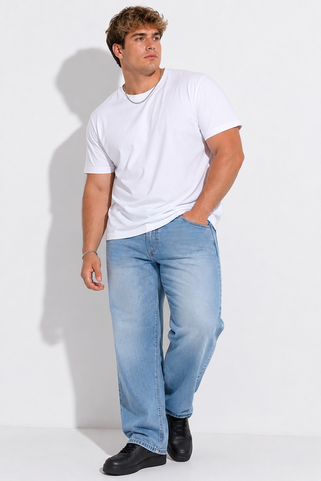 Jean Especial Recto Hombre Pantalon Ancho Clásico Grande Unisex Denim Fabricantes - Imagen 2