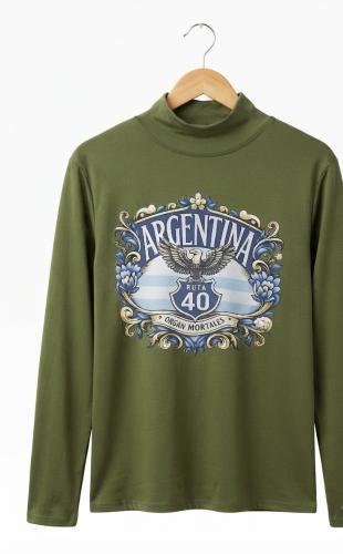 Polera con Estampa y Perlas