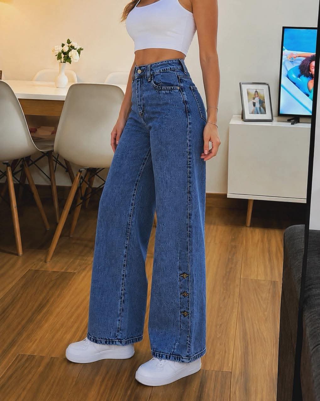 Wide Leg con Boton - Imagen 2