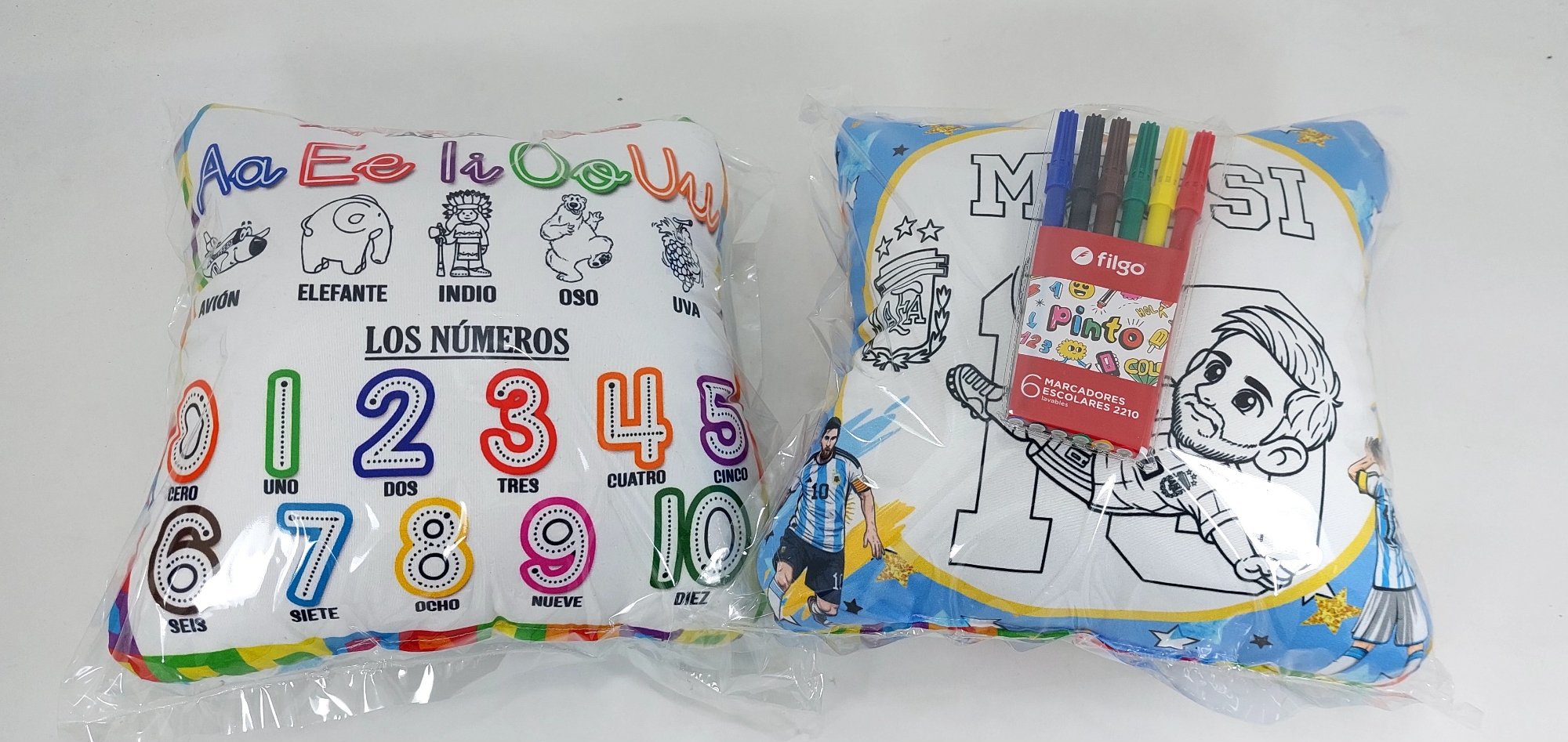 Almohada Didactica Niños Messi Mundial - Imagen 2