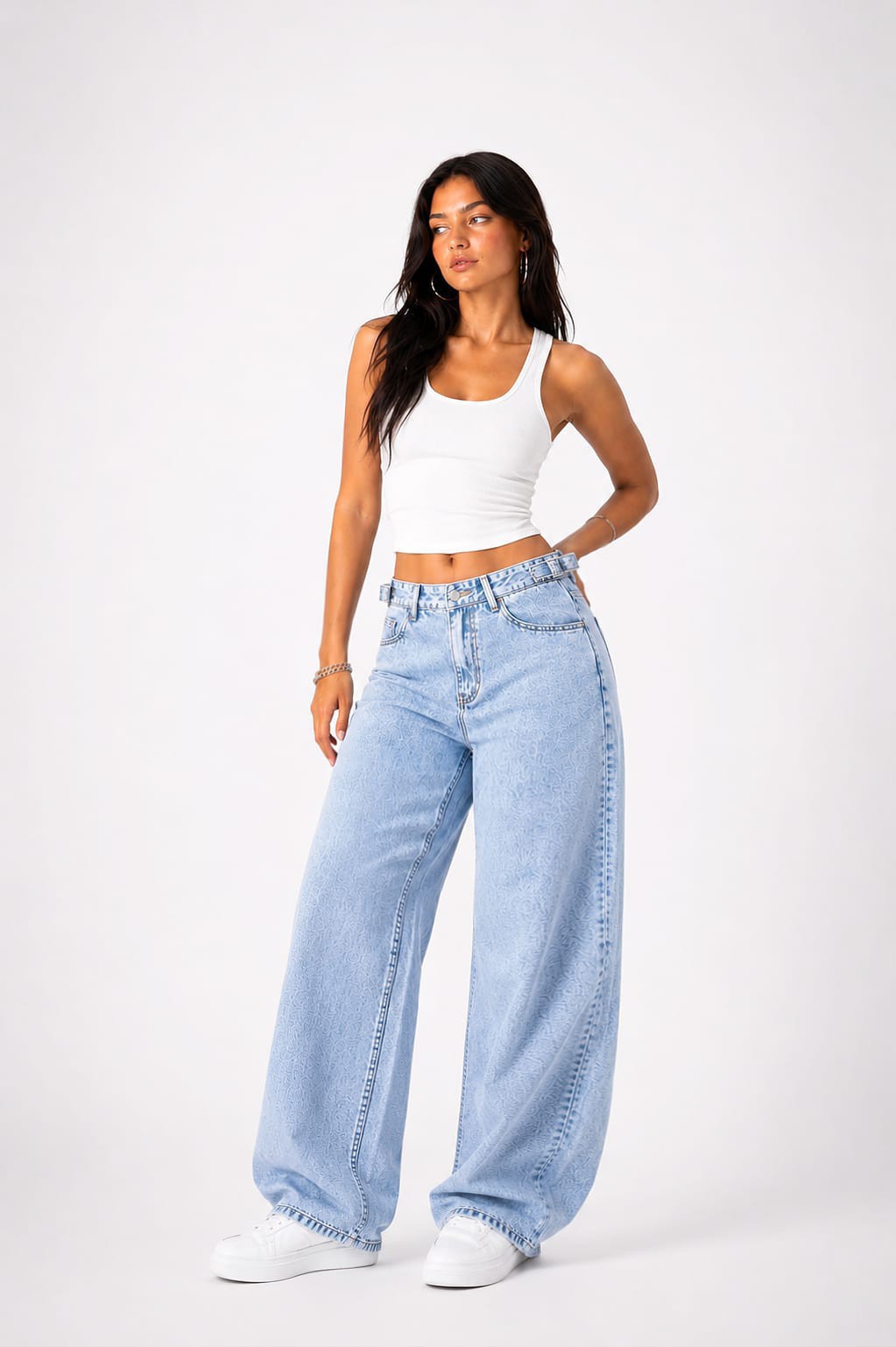 Jean Baggy C Regulador Dama Pantalón Ancho Denim Mujer 2000's Pinterest Moda Fabrica - Imagen 5