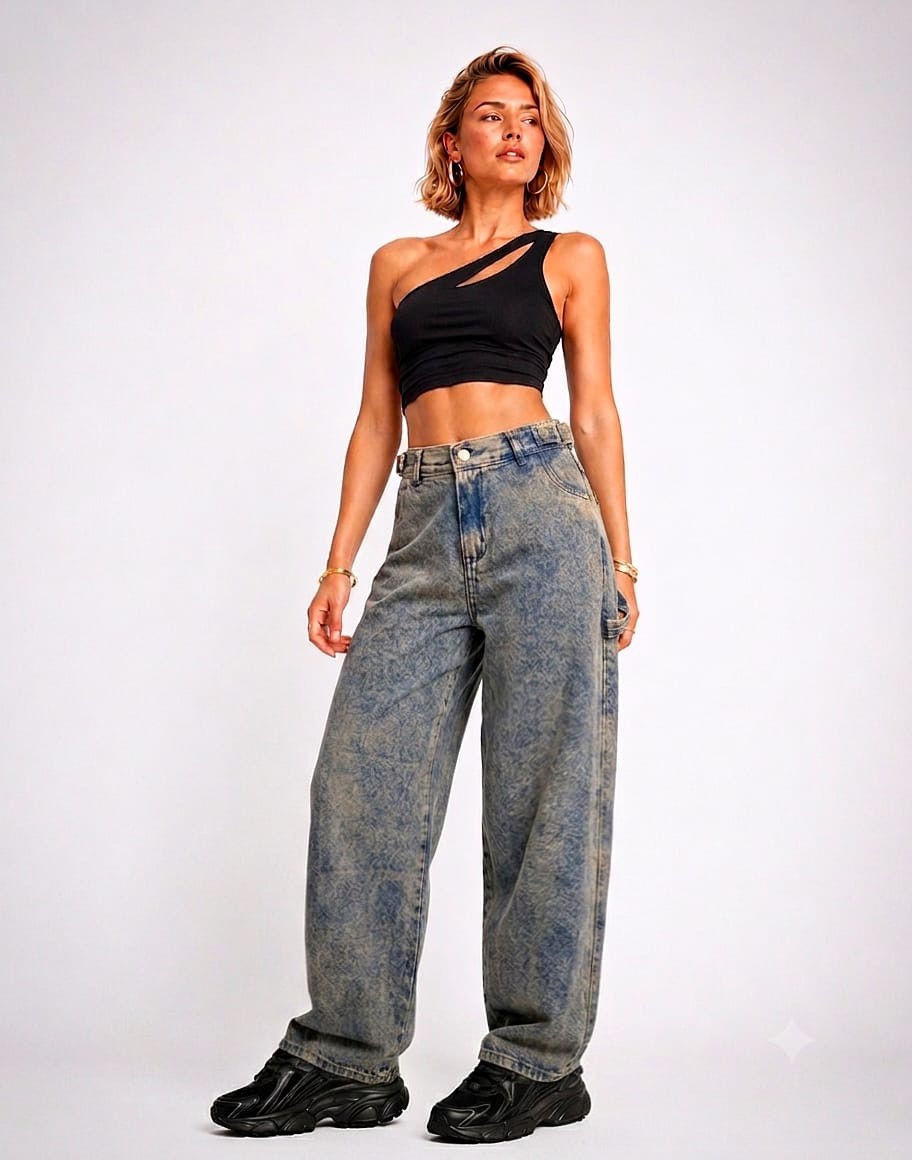 Jean Baggy C Regulador Dama Pantalón Ancho Denim Mujer 2000's Pinterest Moda Fabrica - Imagen 9