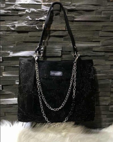 Bolso Gamuza con Strass Importado