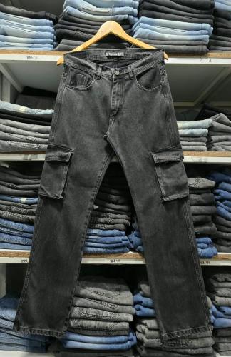 Mom Cargo Bolsillo 3d Gris Oscuro