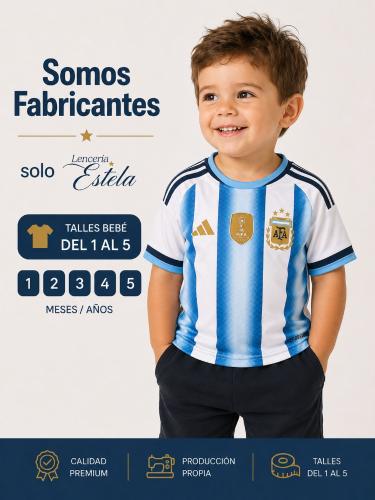 Camisetas Argentinas Bebé y Niño