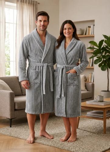 Batas Flannel Acanelado Unisex - Miniatura 3