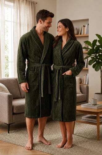 Batas Flannel Acanelado Unisex - Miniatura 4