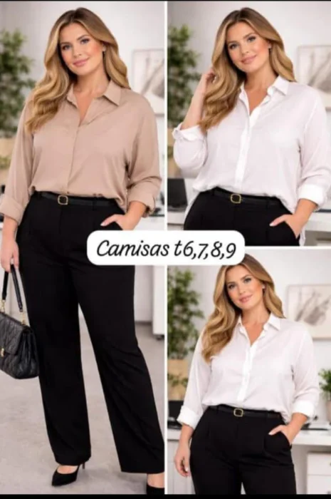 Camisas Poplin T6,7y 8