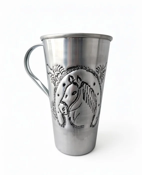 Jarra Cincelada de Aluminio 1litro Caballo
