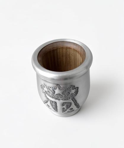 Mate de Palo Santo Forrado Cincelado Afa - Miniatura 2
