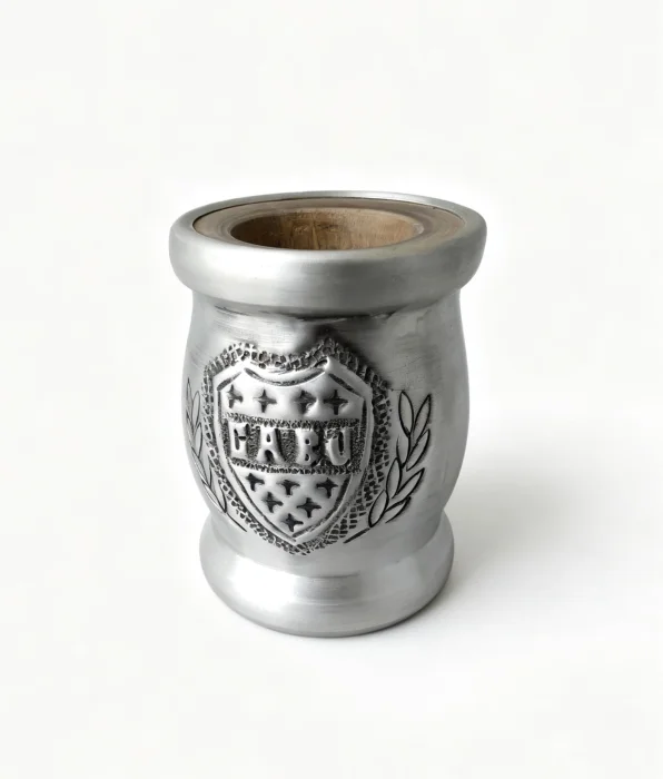Mate de Palo Santo Forrado Cincelado Boca Juniors