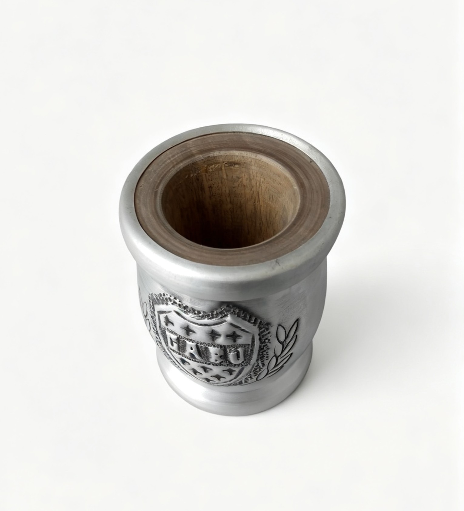 Mate de Palo Santo Forrado Cincelado Boca Juniors - Imagen 2