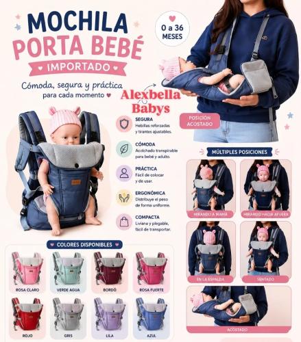 Mochilas Porta Bebé 3 Posiciones Importado