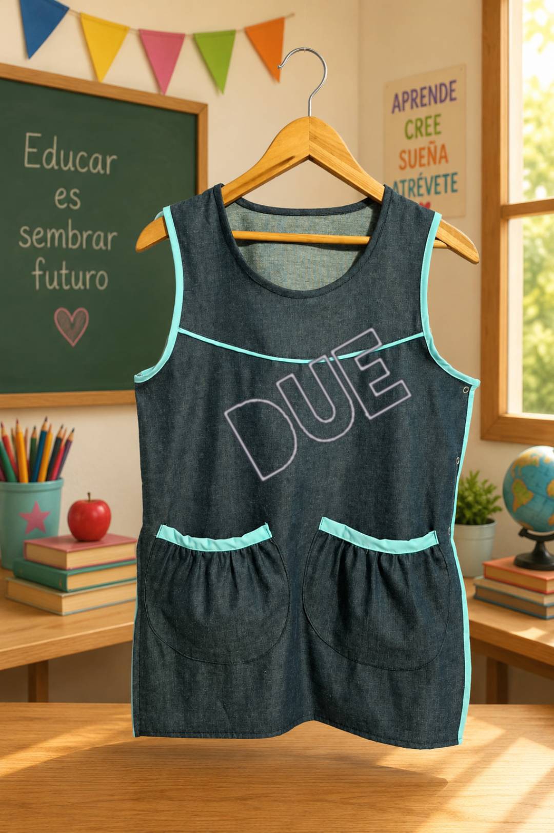 Delantal de Maestra en Jeans - Imagen 2
