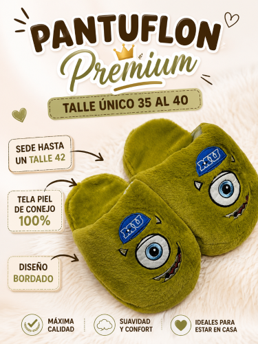 Pantuflones con Piel